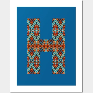 Letter H- boho design Posters and Art